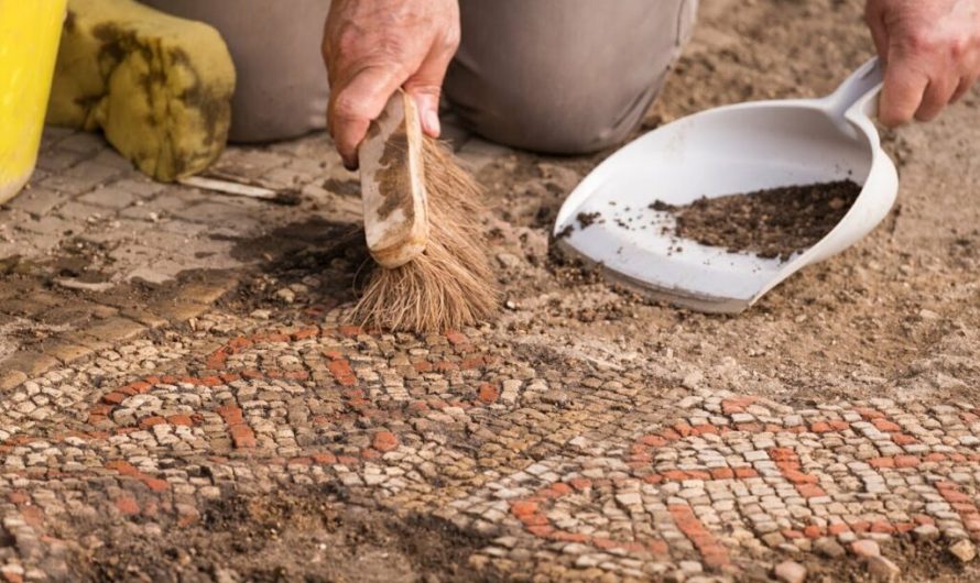 Roman mosaic found beneath farmer’s field in the UK portrays famous Greek legend