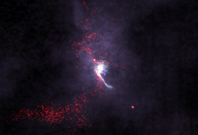 Astronomers Catch Stellar “Intruder” Redhanded – Chaotic Streams of Dust and Gas