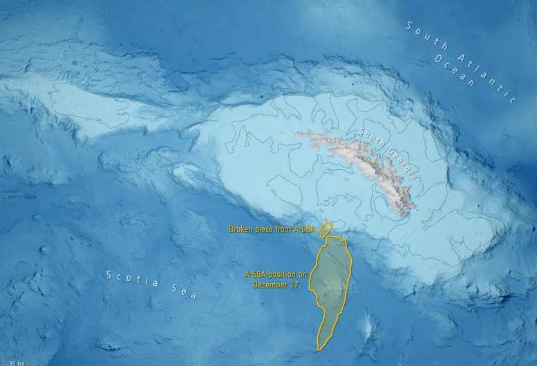 Mega Iceberg – One of the Largest on Record – Released 150 Billion Tons of Freshwater Near Island