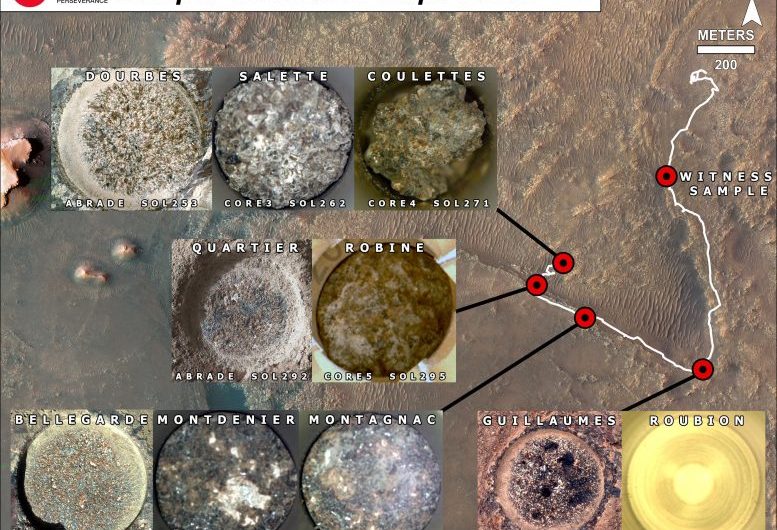 NASA’s Mars Perseverance Rover 2021: Mapping the First Six Martian Samples